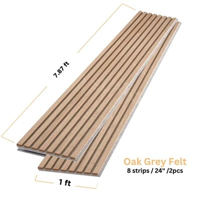 White Oak (Grey Felt) Willow Panel